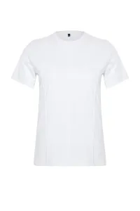 Trendyol Curve White Piping Detailed Knitted T-shirt #9309499