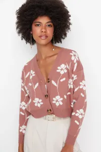 Trendyol Pale Pink Jacquard Knitwear Cardigan #4469962