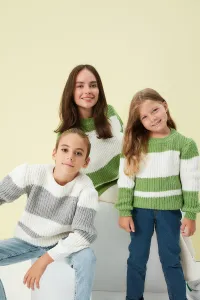 Trendyol Ecru Color Block Knitwear Sweater #791902