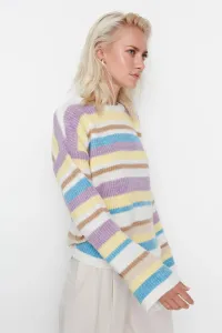 Trendyol Ecru Striped Knitwear Sweater #4759162