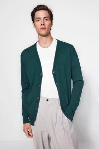 Trendyol Emerald Men's Slim Fit V-Neck Buttoned Cardigan