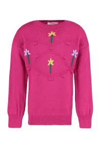 Trendyol Fuchsia Flower Embroidery Girl Knitwear Sweater #5012728