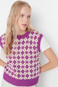 Trendyol Fuchsia Jacquard Knitwear Sweater #4656073