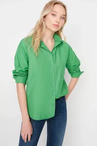 Trendyol Green Boyfriend Shirt