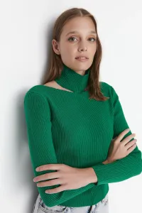 Trendyol Green Choker Collar Knitwear Sweater