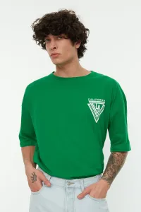 Trendyol Men's Oversize/Wide Cut Crew Neck Short Sleeve City Printed 100% Cotton T-Shirt #4870462