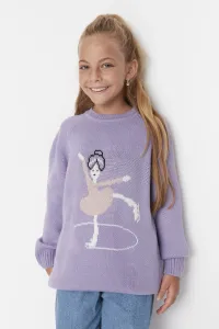 Trendyol Lilac Ballerina Patterned Girl Knitwear Sweater #5059030
