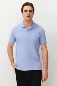 Trendyol Lilac Regular/Normal Cut Textured Polo Collar T-Shirt