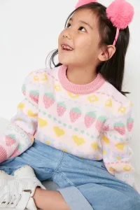 Trendyol Multicolored Patterned Girls' Knitwear Sweater #4758543