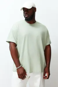 Trendyol Plus Size Mint Men's Oversize Comfortable Basic 100% Cotton T-Shirt