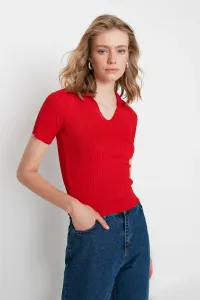 Trendyol Red Polo Neck Crop Knitwear Blouse #804919