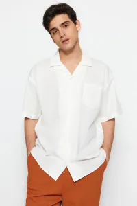 Trendyol White Oversize Fit Summer Shirt #5871749