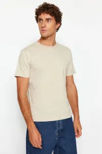 Trendyol Stone-Navy Blue pánske basic Slim Fit tričko 100% bavlna 2-pack s krátkym rukávom #8516753
