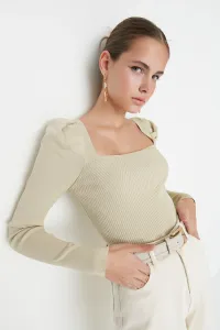 Trendyol Stone Sleeve Detailed Knitwear Sweater