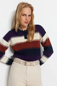 Trendyol Navy Blue Basic Color Block Knitwear Sweater #7445104