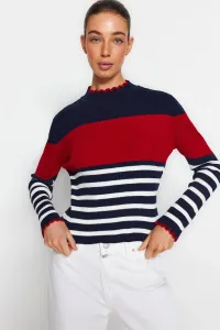 Trendyol Navy Blue Color Block Knitwear Sweater #7295550