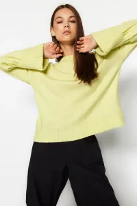 Trendyol Mint Wide Fit Soft Textured Basic Knitwear Sweater