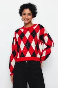 Trendyol Red Stone Embroidery Detailed Knitwear Sweater #7445344