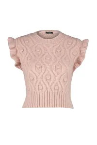 Trendyol Powder Crop mäkký textúrovaný pletený sveter #6789980