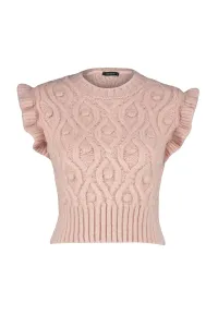 Trendyol Powder Crop mäkký textúrovaný pletený sveter #6789981
