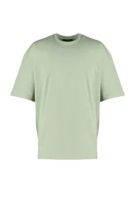Trendyol Mint Pánske basic tričko s krátkym rukávom 100% bavlnené crew s krátkym rukávom