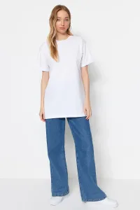 Trendyol White Half Sleeve Knitted Pearl Detailed T-shirt #6084285