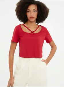 Tričká s krátkym rukávom pre ženy Trendyol - červená #670255