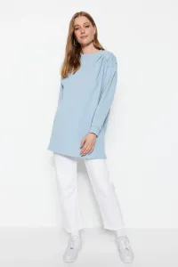 Trendyol Blue Shoulder Detailed Knitted Tunic #5835380