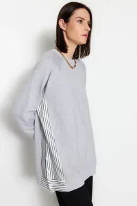 Trendyol Gray Woven Joint Knitted Tunic #5871353