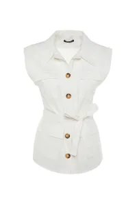 Trendyol Woven Cotton Vest with Ecru Belt