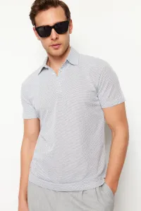 Trendyol White Regular/Regular Fit Textured Polo Neck T-shirt #9313003
