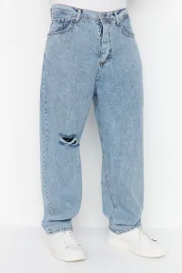 Trendyol Light Blue Men's Wide Leg Destroyed Jeans Jeans Trousers #775189