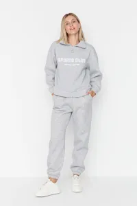Trendyol Gray Loose Jogger Fleece Inside Knitted Sweatpants #4544187