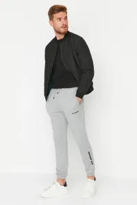 Trendyol Gray Men's Regular/Normal Cut Text Printed Sweatpants #5315568