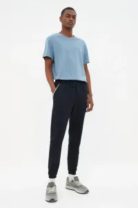Trendyol Navy Blue Regular Fit Printed Pipeline Elastic Cuff Sweatpants #4306834