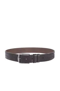 Trendyol Brown Men's 4 CM Patterned 100% Genuine Leather Belt #4766621
