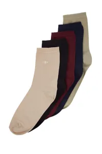Trendyol Men's Multicolored Cotton 5-Pack Minimalist Pattern Socks-Long Socks