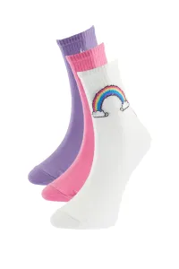 Trendyol Multicolored Patterned 3-Pack Socks