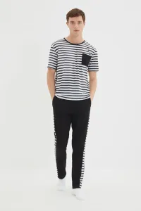 Trendyol Black Men's Regular Fit Striped Pajamas Set #2836984