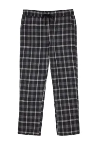 Trendyol Men's Black Plaid Regular Fit Woven Pajama Bottoms