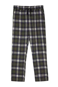 Trendyol Pánske khaki plédované pyžamové spodky pravidelného strihu