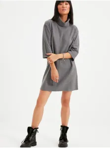 Mikinové a svetrové šaty pre ženy Trendyol - sivá #747084