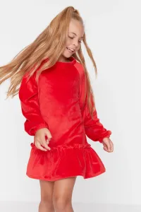 Dievčenské šaty Trendyol Red Velvet #4766181