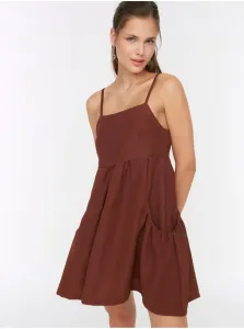 Voľnočasové šaty pre ženy Trendyol - hnedá #670456