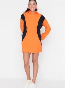 Šaty na denné nosenie pre ženy Trendyol - oranžová, čierna #637885
