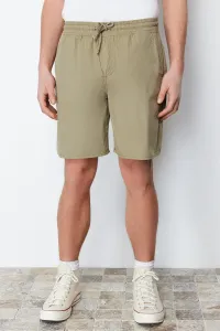 Trendyol Light Khaki Men's Regular Fit Paper Touch Shorts Bermuda