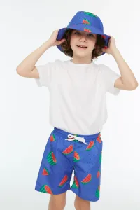 Trendyol Navy Blue Printed Boys Beach Shorts #5517467