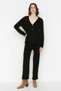 Trendyol Black Buttoned Knitwear Top-Upper Suit