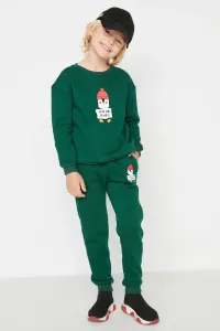 Trendyol Green Printed Thick Boy Knitted Tracksuit Set #5346774