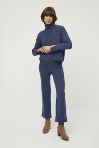 Trendyol Indigo Soft-Textured Basic Trousers, Sweater Top-Top Set